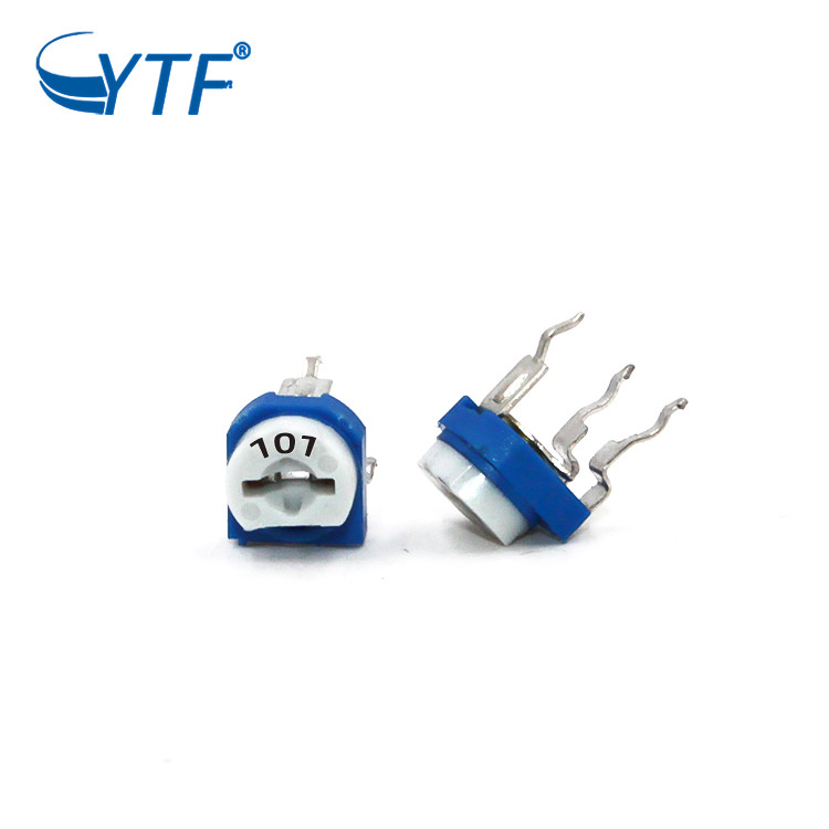 Horizontal Blue And White Adjustable Resistor RM-065 100R Adjustable Resistor