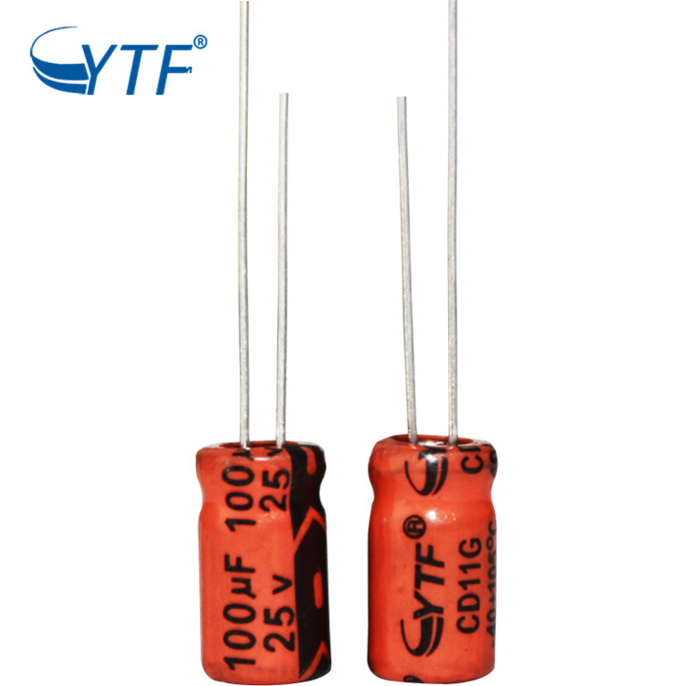 Factory Directly Sale High Ripple Current Long Life 100UF 25V YTF Electrolytic Capacitor