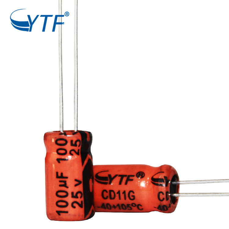 Factory Directly Sale High Ripple Current Long Life 100UF 25V YTF Electrolytic Capacitor