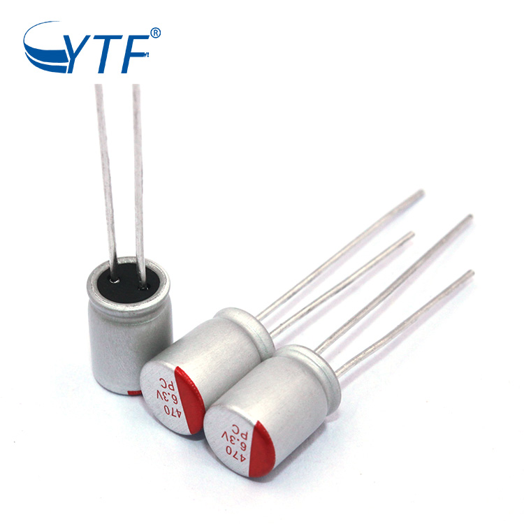 Hot Sale Through Hole Polymer 5*9mm 6.3v 470uf Aluminum Solid Electrolytic Capacitor